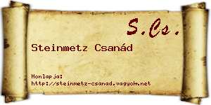 Steinmetz Csanád névjegykártya